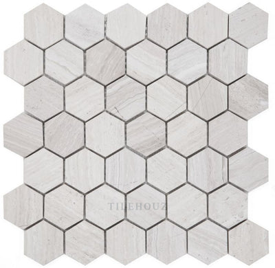 Haisa Light Limestone 2 Hexagon Mosaic Honed Wall & Ceiling Tile