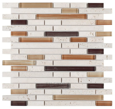 Helios Stack 11.75 X 12 Glass Mosaic Tile