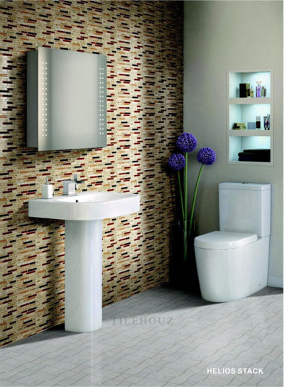 Helios Stack 11.75 X 12 Glass Mosaic Tile