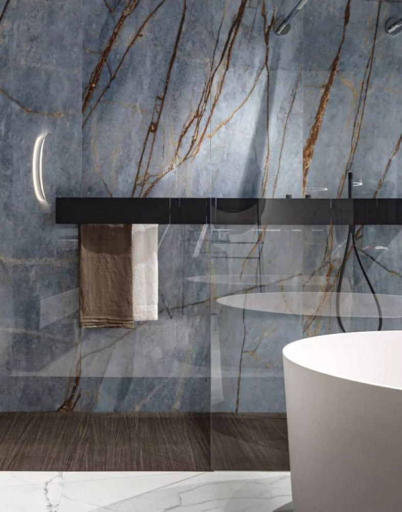 Heritage Luxe Azure Glossy 32 X 71 Porcelain Tiles