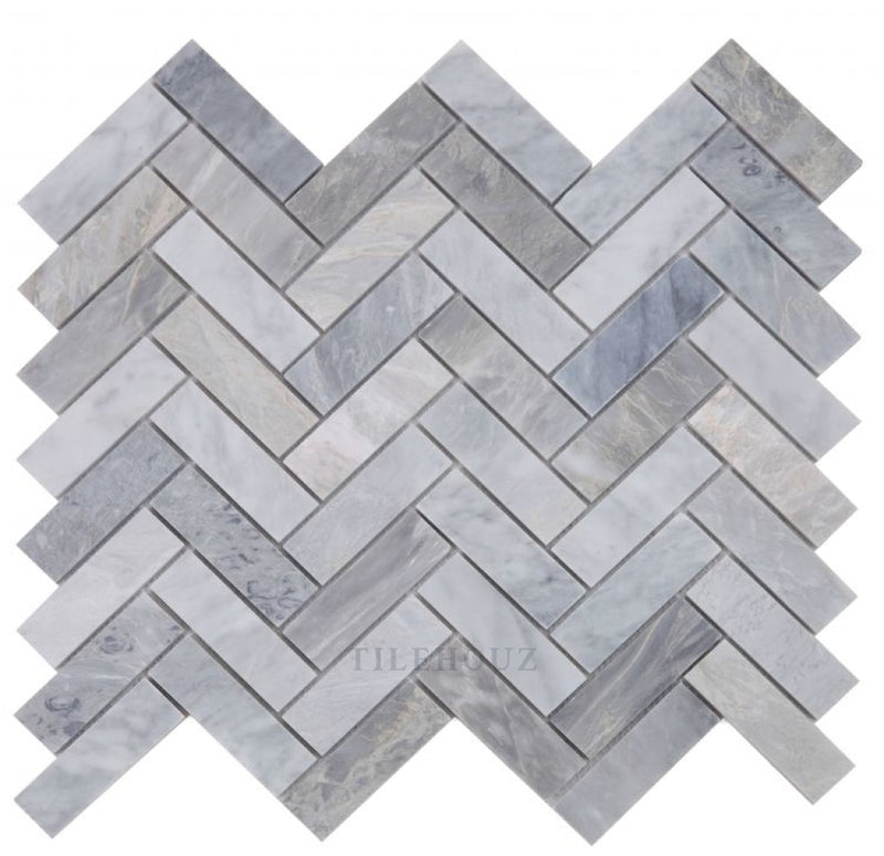 Herringbone Italian Grey 11 X 12.5 Marble