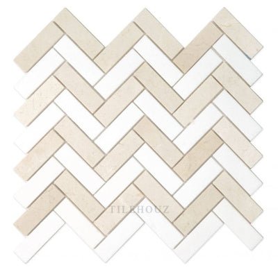 Herringbone Marfil 11 X 12.5 Marble