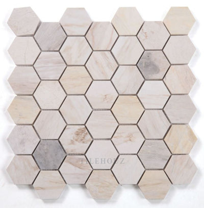 Hexagon 2 X Eurasian Marble Mosaic 11.75 12