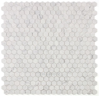 Hexagon Calacatta White 2 X Marble Mosaic