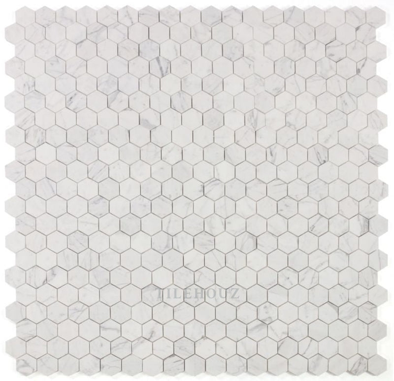 Hexagon Calacatta White 2 X Marble Mosaic