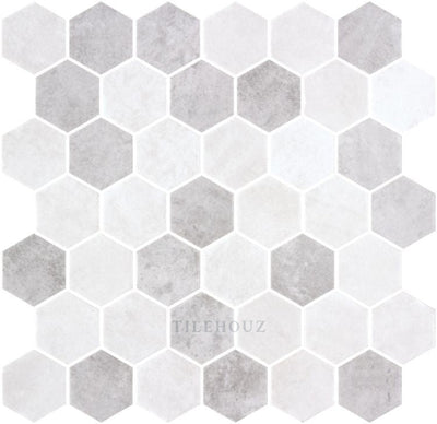 Hexagon Zelik Xl Helsinki 11.25 X Glass Mosaic Tile