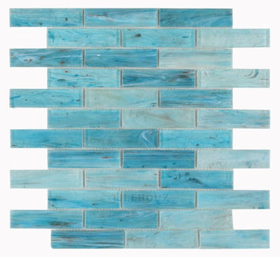 Hot Blue 11.75 X 12.75 Glass Mosaic Tile