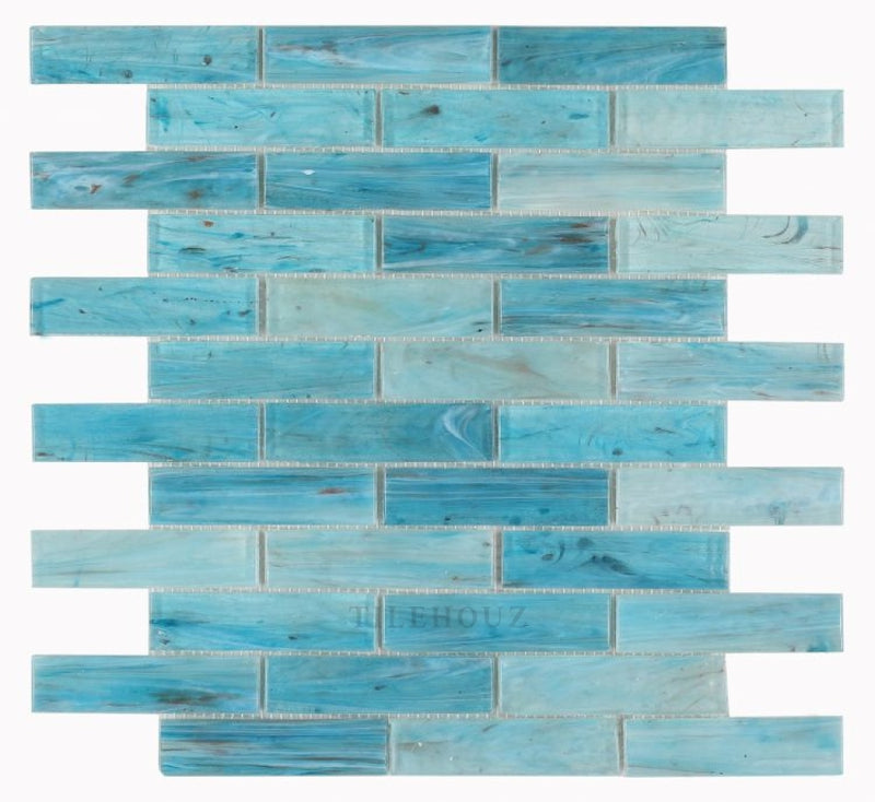 Hot Blue 11.75 X 12.75 Glass Mosaic Tile