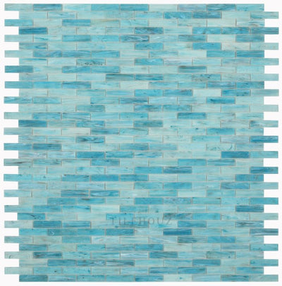 Hot Blue 11.75 X 12.75 Glass Mosaic Tile