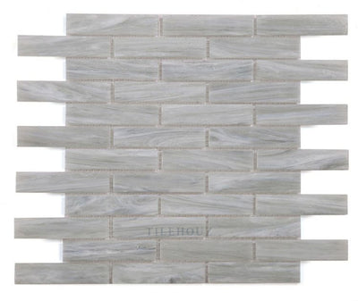 Hot Soft Grey 11.75 X Glass Mosaic Tile