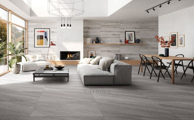 Hqt Quartzite 5 - Grey 24 X 48 Porcelain Tiles