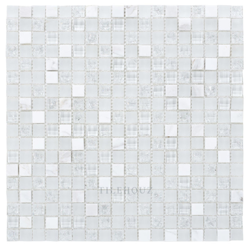 Icy Cube 12 X Glass Mosaic Tile