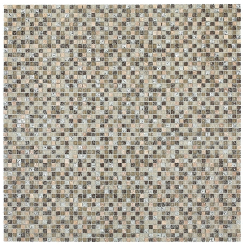 Icy Grey Mini 12 X Glass Mosaic Tile