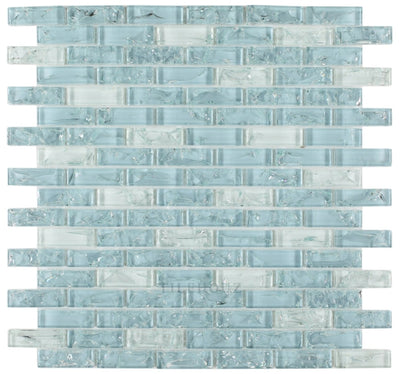 Icy Ocean Stack 11.75 X 12 Glass Mosaic Tile