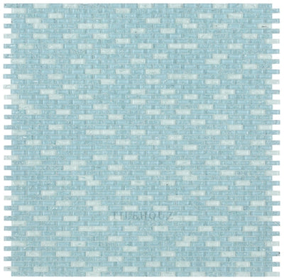 Icy Ocean Stack 11.75 X 12 Glass Mosaic Tile