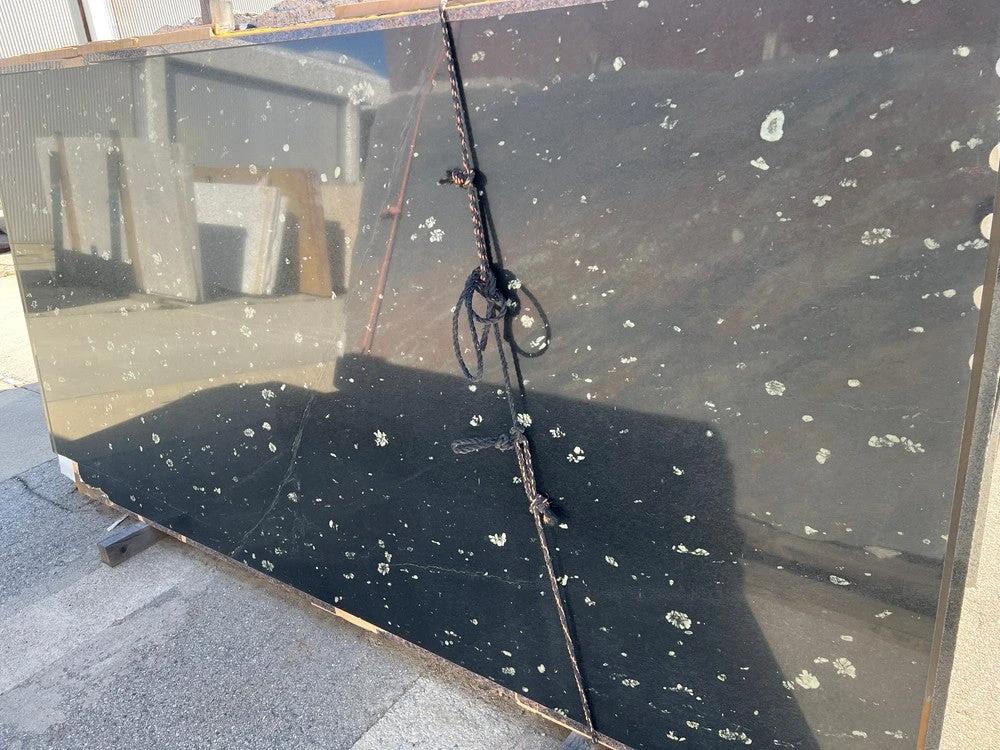 Granite Slab Sea Black polished countertop by Tilehouz, 3/4 in thick, 110 x 54