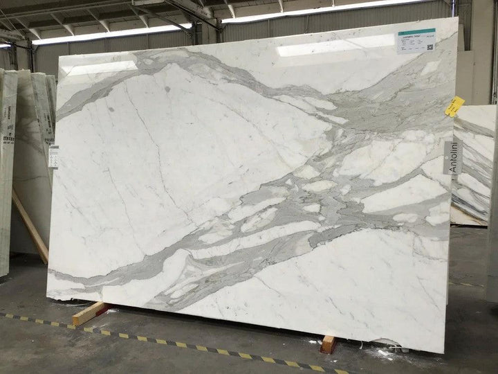 STATUARIO Antolini marble slab by Tilehouz, polished white with gray veining, 121 x 78 cm