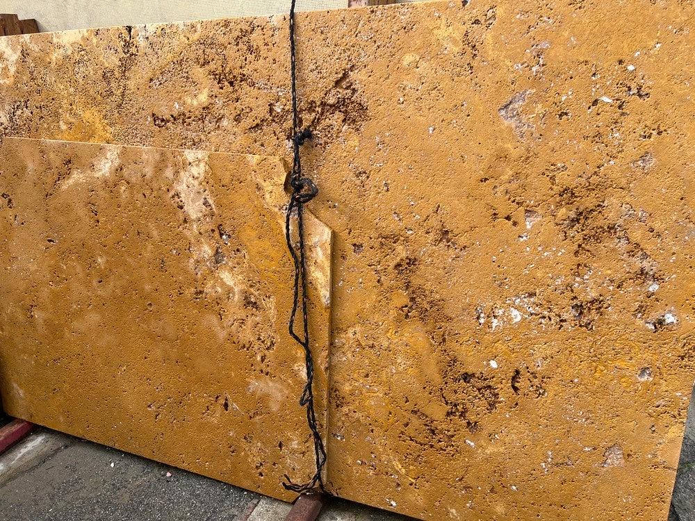 Granite Slab Tilehouz Golden Sienna, tumbled finish, 107 x 52, 3/4 in thick countertop stone