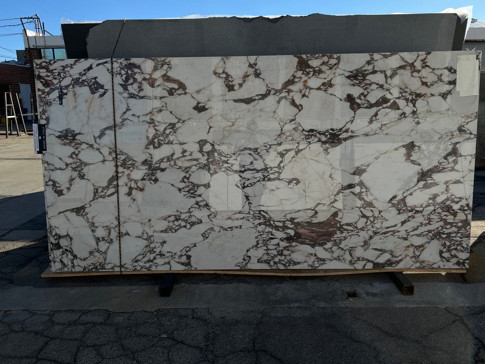 Calacatta Viola Tech porcelain slab, satin finish, 1/2in, Side B, Tilehouz countertops 126x63