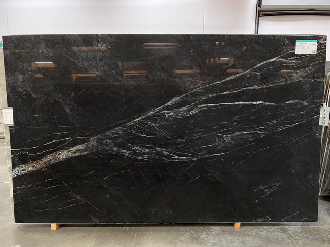 Quarzite Slab Black Spider polished countertop, 129 x 78 cm, Tilehouz countertop material for kitchens.