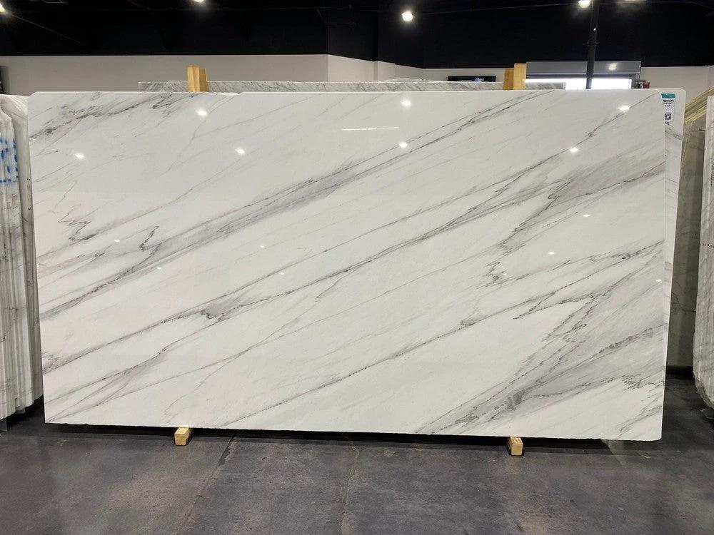 Marble slab Tilehouz Calacatta Colorado, premium polished countertop stone 130 x 70