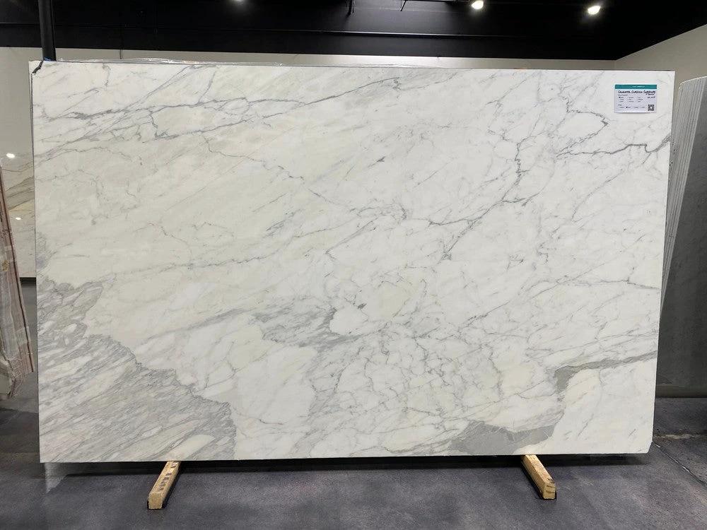 Marble Slab Calacatta Classico, honed finish, Tilehouz countertop slab, 121 x 75, 3/4 in thick