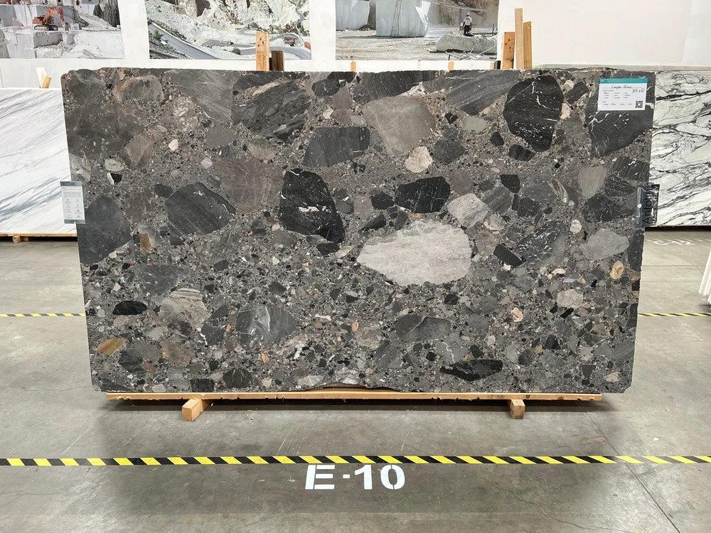 Tilehouz Marble Ceppo Grey honed slab countertop, 107 x 61 cm, dark gray with lighter veining