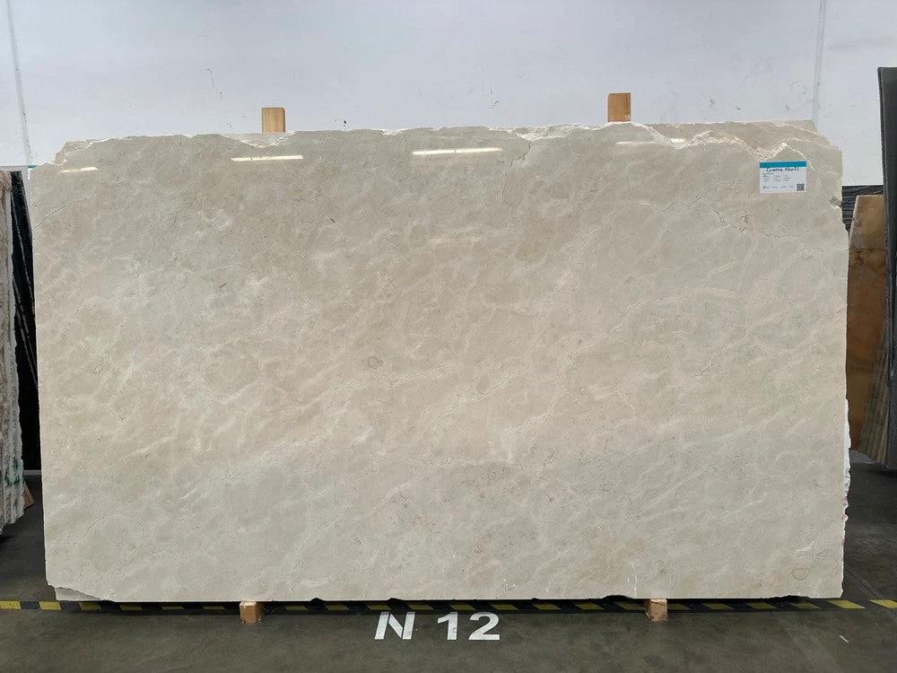 Marble Slab Crema Marfil polished top countertop by Tilehouz, 122 x 73 cm, 3/4 in thick