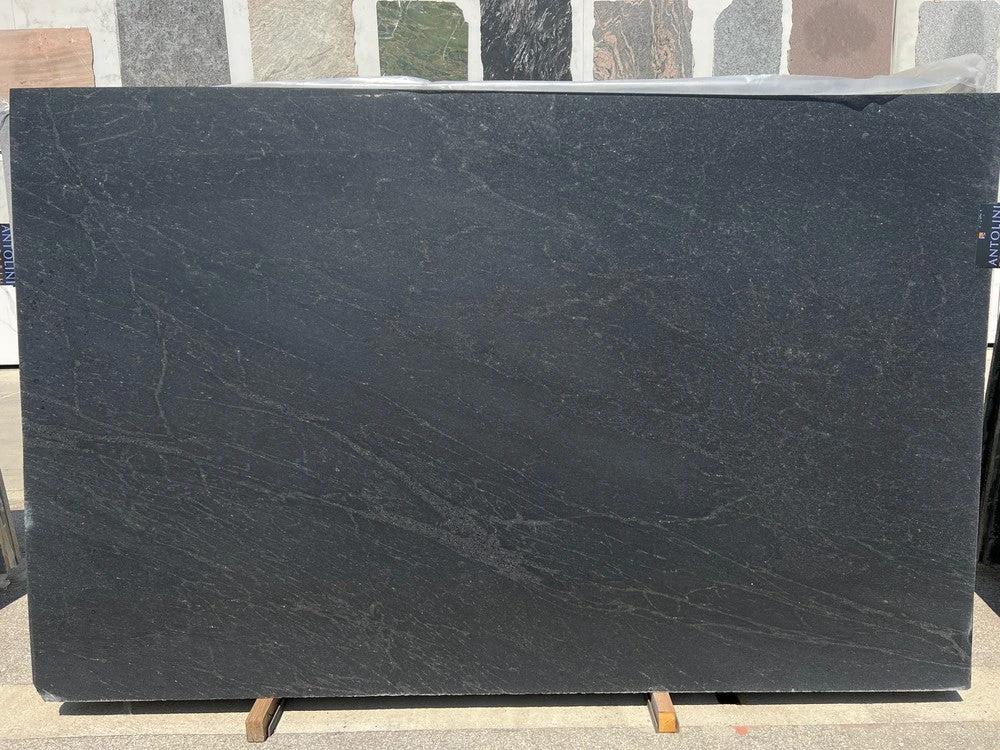 Granite Nero AB honed slab for countertops, 121 x 75 cm, 3/4 in thick, Tilehouz