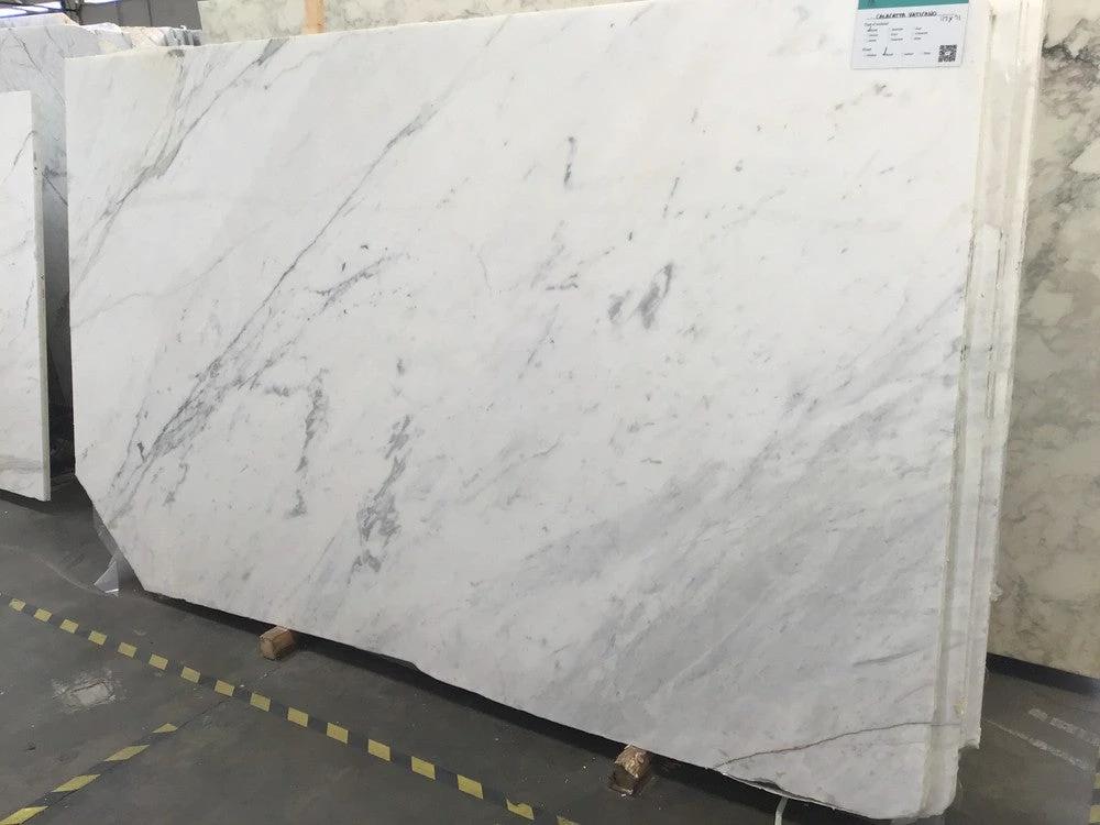 Marble slab CALACATTA VATICANO honed; white with gray veining, 115 x 67, Tilehouz countertops