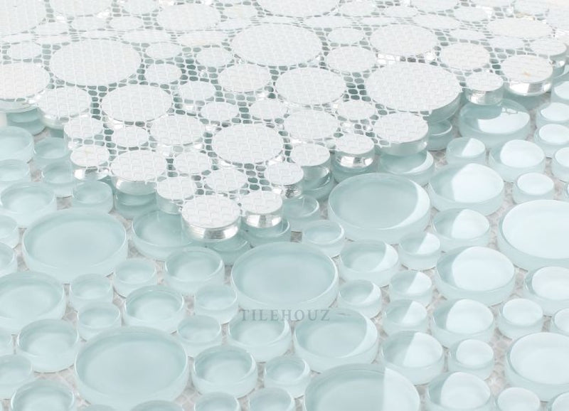 Lady Turquoise 10.75 X Glass Mosaic Tile