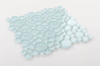 Lady Turquoise 10.75 X Glass Mosaic Tile