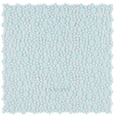 Lady Turquoise 10.75 X Glass Mosaic Tile