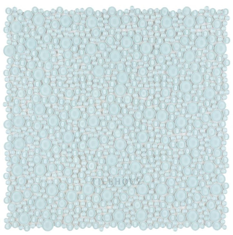 Lady Turquoise 10.75 X Glass Mosaic Tile