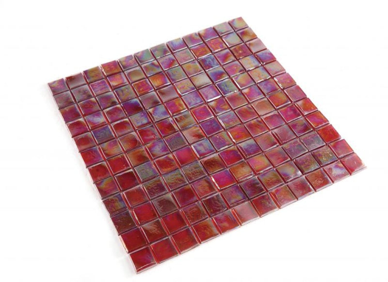 Laguna Burgundy 11.75 X Glass Mosaic Tile