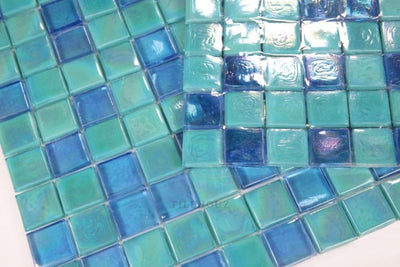 Laguna Lake Square 11.75 X Glass Mosaic Tile
