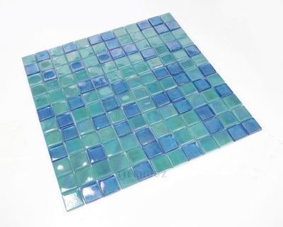 Laguna Lake Square 11.75 X Glass Mosaic Tile