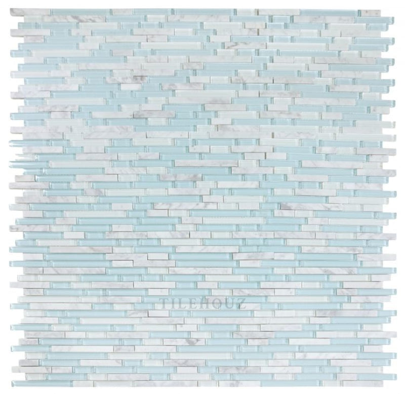 Linear Carrara Turquoise 11.75 X 12 Glass