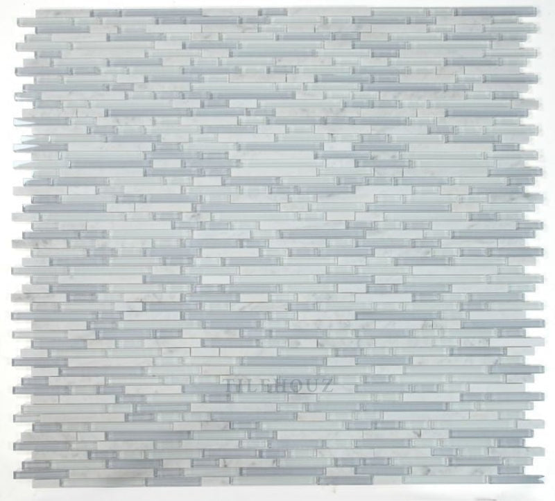 Linear Grey Label 11.75 X Glass Mosaic Tile