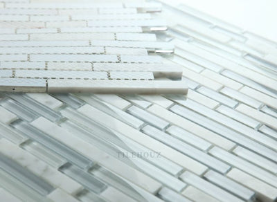 Linear Grey Label 11.75 X Glass Mosaic Tile