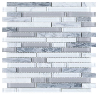 Linear Montage Grey 11.75 X 12 Glass