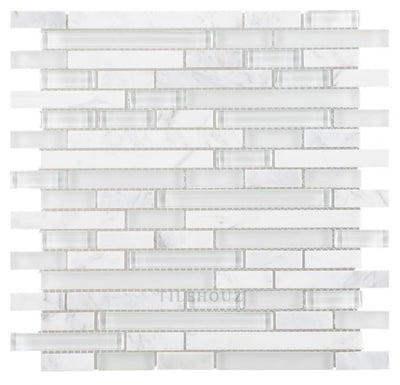 Linear Victory 11.75 X 12 Glass Mosaic Tile