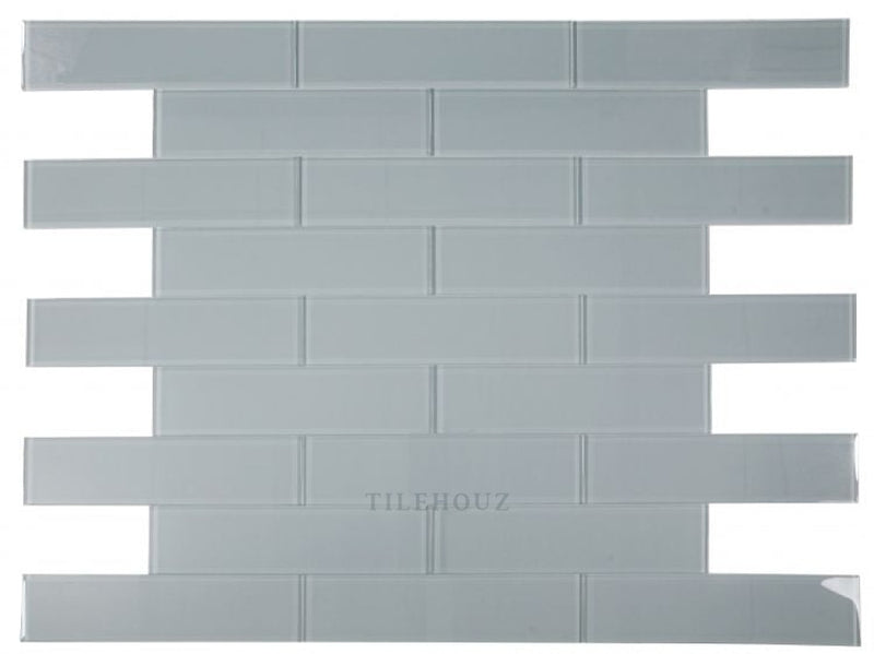 Lucy Grey 4 X 16 Glass Mosaic Tile