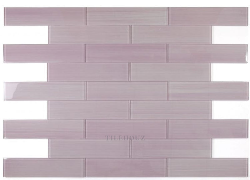 Lucy Purple Painting 4 X 16 Glass Tile