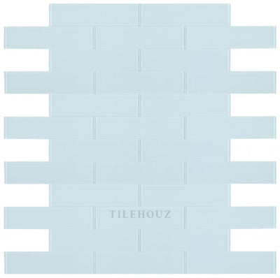 Lucy Turquoise Glossy 4 X 16 Glass Mosaic Tile
