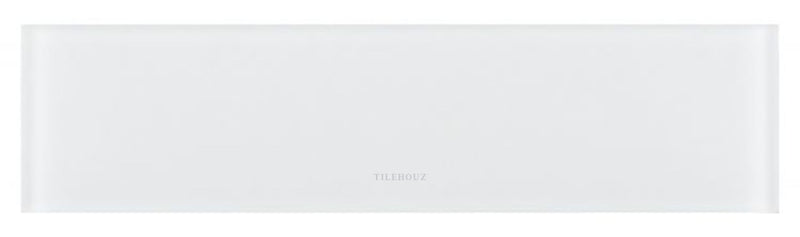 Lucy White Frosted 4 X 16 Glass Mosaic Tile