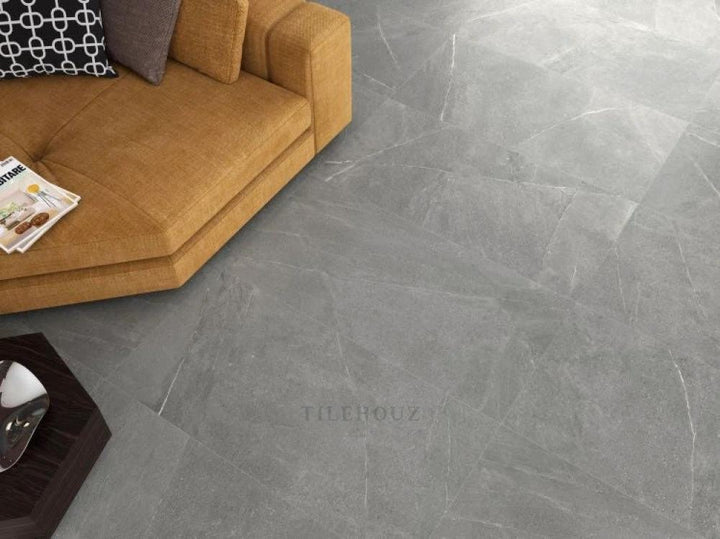 Madison Argent 12x24 porcelain tile in grey with Tilehouz watermark