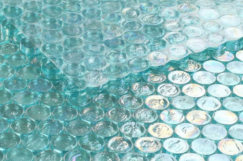 Malibu Turquoise Penny 12.25X12.25 Glass Mosaic Tile