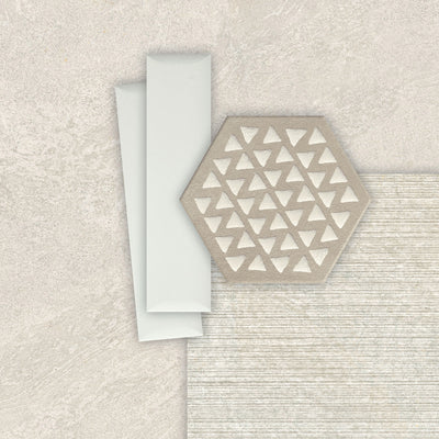 TERRACRETA INTARSIO ARGILLA HEXAGON PORCELAIN TILE 8.5X10
