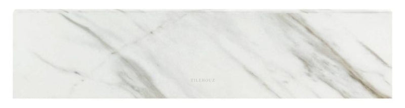 Marmi Calacatta Levigato Bullnose 3 X 12 Porcelain Tiles